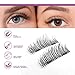 False Eyelashes Magnet - Ultra Long Magnetic Eyelash Cover the Entire Eyelids, Nature Look Fake Lashes 3D Handmade Reusable Lashes For Women Makeup (４ PCS)