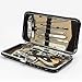 12PCS Big Smile Nail Care Personal Manicure & Pedicure Set, Leather Travel & Grooming Kit, Tool Clipper By Binnbox