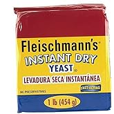 Fleischmann’s Yeast, Fleischmann’s Instant Dry Yeast, 16 Ounce - 1 Pack, Fast-Acting, Gluten Free, No Preservatives.