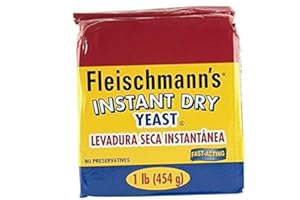 Fleischmann’s Yeast, Fleischmann’s Instant Dry Yeast, 16 Ounce - 1 Pack, Fast-Acting, Gluten Free, No Preservatives.