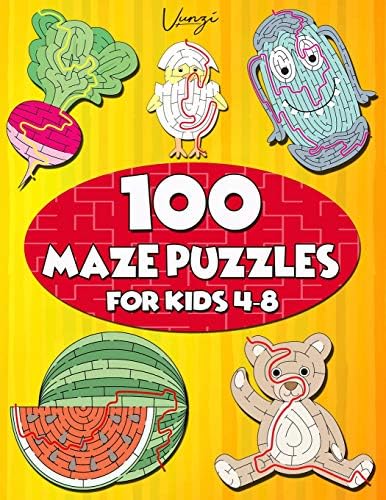 100 Maze Puzzles for Kids 4-8: Maze Activity Book for Kids. Great for Developing Problem Solving Skills, Spatial Awareness, and Critical Thinking Skills.: 5 (Books For Kids)
