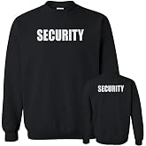 NE Security Crewneck Sweatshirt, Long Sleeve, Unisex, Premium Cotton Blend, for Security Guards