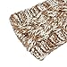 ABC® Winter Women Ear Warmer Headwrap Double Color Headband Knit Flower Hairband (Khaki)