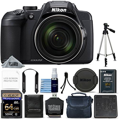 Nikon COOLPIX B700 20.2 MP 60x Optical Zoom Super Telephoto NIKKOR Digital 4K Wi-Fi Camera + 64GB Memory + Starter Bundle + Tripod