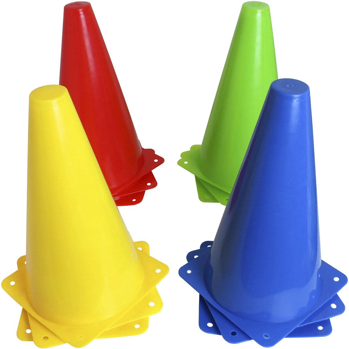 CampTeck U7154 Marker Traffic Sports Cones, Sport Cone, Football Cones -Multicolour -12pcs