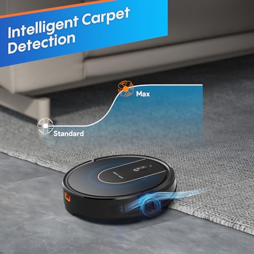 Bagotee Robot Vacuum cleaner with mop,Scheduled Cleaning with 3 Adjustable Suction Levels, 5000Pa Strong Suction, App/Alexa/Google Assistant Voice Control, Ideal for Carpet, Hard Floor