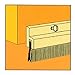 uxcell Door Bottom Sweep Brown H-Shape Aluminum Alloy Holder W 2-inch Black PP Silicone Soft Brush, 1000mm x 72mm (Approx 39.37-inch x 2.83-inch)