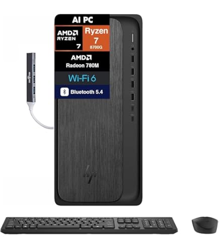 Amazon.com: HP OmniDesk M02 Tower Desktop, AMD Ryzen 7 8700G, 32GB