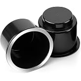 JoyTutus Cup Holder Insert 2pcs for RV Boat Car Couch Golf Cart, Elegant Chrome, Large Plastic Universal Drop in Cup Holder for Pontoon Table Sofa