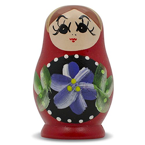 BestPysanky Red Wooden Russian Nesting Doll Fridge Magnet