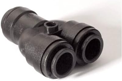 John Guest 12mm Two Way Divider Y Pushfit PPM2312W 2 Pack Black