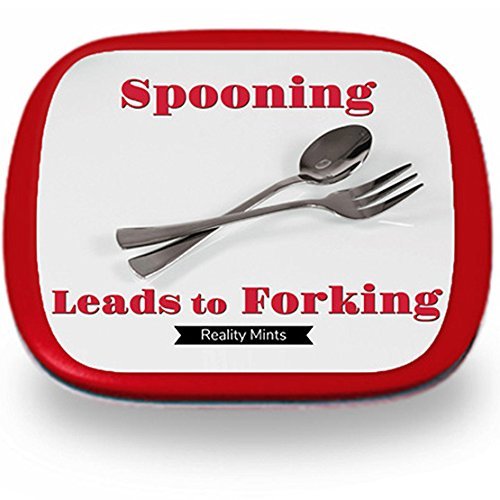 Spooning Leads to Forking Mints â€“ Unique Diet Gifts for Friends White Elephant Ideas Candy Gifts for Adults Cinnamon Breath Mints Stocking Stuffers Funny Friend Gift Dieting Gag Gifts