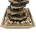 Sunnydaze Cascading Rocks Tabletop Fountain with LED Lights, 12 Inch Tall