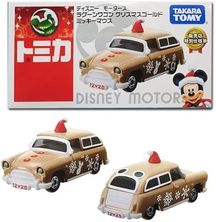 Amazon トミカ ディズニーモータース ラグーンワゴン クリスマスゴールドミッキーマウス特別仕様車タカラトミーtomy ミニカー ダイキャストカー おもちゃ