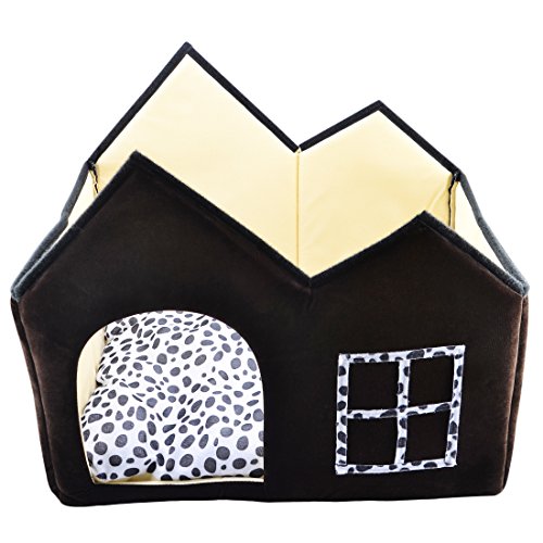 Dog Cat House, Petforu Portable Collapsible Luxury Indoor Outdoor Dog