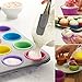 24 Pack Silicone Cupcake Baking Cups 24 Reusable Non-stick Cupcake Holder Liners Cup Molds Vibrant Muffin Molds 6 Colors, Pack of 24