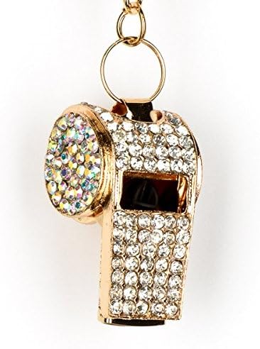 Lilly Rocket Rhinestone Whistle Key Chain with Swarovski Crystal
