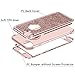 SAMONPOW 3 in 1 Bling Glitter Cover Case for iPhone 7 Case Full Body Protection Sparkle Hard PC Soft Silicone Inner Heavy Duty Bumper Case for iPhone 7 4.7 inch Rose Gold