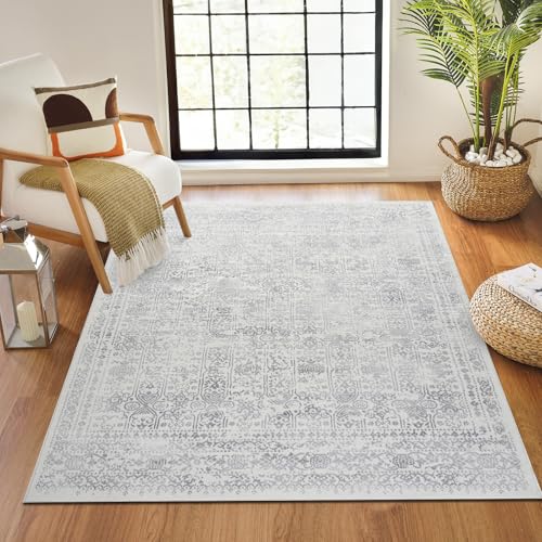 Livabliss Vicky Marrakech Vintage Rug, Bedroom – 140x200 cm, Grey & Cream