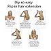 Flip in Synthetic Hair Extension Hairpiece 20'' Straight Halo Secret Hair Extensions 50g