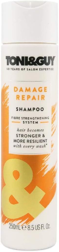 Toni & Guy Professional Damage Repair Shampoo With Keratin Active Technology Patented Fibre Strengthening System Designed To Strengthen And Nourish Dry