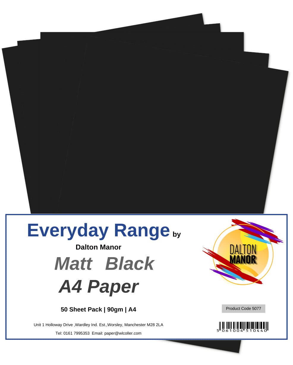 Dalton Manor Paper Black A4 90gsm Pack 50