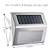 Solar Step Lights, iThird LED Solar Powered Stair Lights Stainless Steel Outdoor Lighting for Deck Fence Path Auto On/Off Waterproof 4 Pack