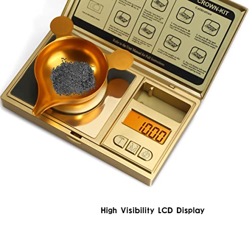 QP Digital Reloading Scale, 𝟲 𝗶𝗻 𝟭 CrownKit, 0.1gn × 1500 Grain High