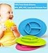 Qshare - Mini Silicone Placemat 11''x8''x1'', One-Piece Suction Plate for Babies & Toddlers, Portable BPA-Free FDA Approved Kids Dinnerware, Dishwasher Safe