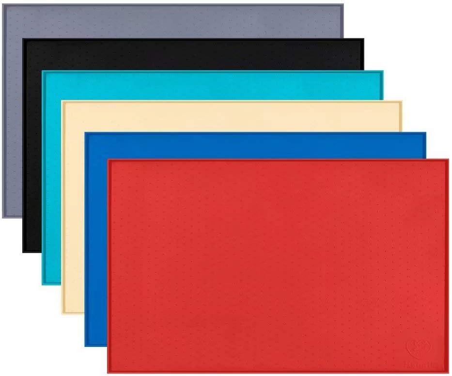 Hubulk Dog Feeding Mat,100% Waterproof BPA Free Silicone Pet Food and Water Bowl Placemat,Dishwasher - Image 3