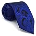 Shlax&Wing Mens Necktie Paisley Dark Blue Navy Silk Tie For Men Fashion New