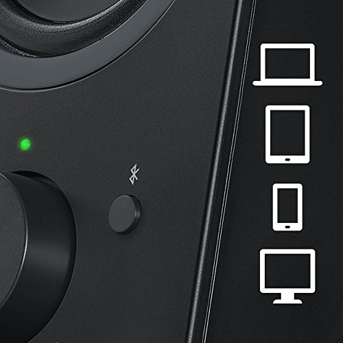 Logitech-Z207-Wireless-Bluetooth-PC-Speakers-Stereo-Sound-10-Watts-Peak-Power-35mm-Audio-Input-Headphone-Jack-Multi-Device-Easy-Switch-UK-Plug-ComputerTVSmartphoneTablet-Black