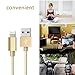 BULESK iPod - Gold Cable 6' Nylon Braided Lightning to USB Charger Cord for iPhone 7 Plus/6S/6/Se/5S/5C/5, iPad 2/3/4/Mini Air Pro/iPod - Gold - 3 Piece