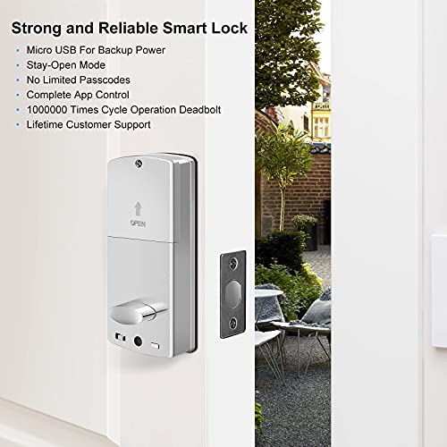 Smart Deadbolt, Smart Lock Front Door,Bluetooth Keyless Entry Door Lock