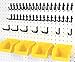 WallPeg 206 pc. Pegboard Hooks & Pegboard Bins Storage Organization Kit Bins and Peg Hooks fits 1/4