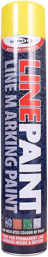 Bond It Survey Line Marking Spray Paint 750ml Yellow Permanent High Performance