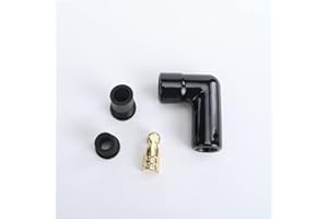 AC PERFORMANCE 90 Degree Black Ceramic Spark Plug Boot Kits Fit 8 mm Wires