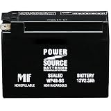 GT4B-5, YT4B-BS, YT4B-5, PTX4B-BS, UT4B-BS, GT4B5 Replacement Battery 50cca High Performance WP4B-BS Sealed AGM for Yamaha, Suzuki DR-Z70, TTR-50E, TTR50E, TTR-90E, TTR90E Motorcycles