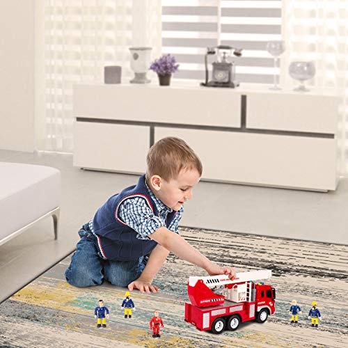 Fire Trucks for Boys Firetruck & 5 FiremanToy with Lights and Sounds