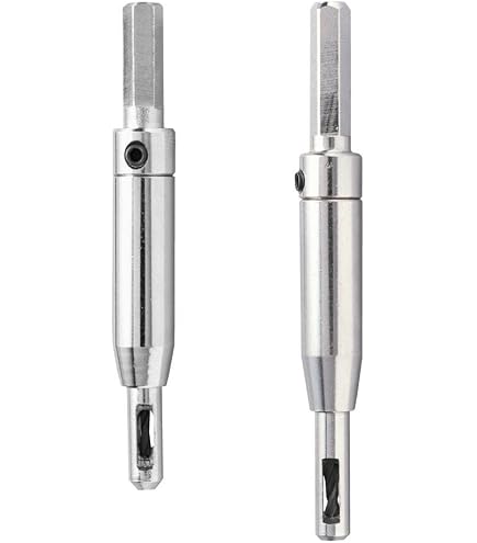HARFINGTON 2-Piece Pocket Hole Drill Bit Set - 5/16" Dia, 13/64" Tip, With M8 Depth Stop Collar & Wrench For Woodworking