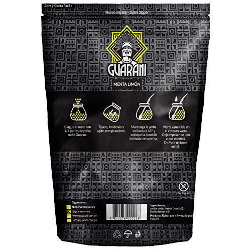Mate Tee Guarani Menta-Limon Mate Tee Elaborada Yerba Mate aus Paraguay groÃes Paket (500g) – Bild 6