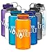 WaterVault 1 Liter Wide Mouth Water Bottle - Reusable Tritan Plastic Sport Bottle BPA-Free – Classic Hikers Style - 34oz