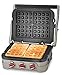 Kitchen Maestro Griddler Waffle Plates for Cuisinart Griddler - Nonstick, Dishwasher Safe, Lock-In Place, Black, made for GR-4N and GRID-8N Series