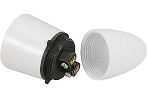 VALICLUD White B22 Lamp Socket Bulb Holder Copper Base Lamp Socket Replacement for Ceiling Lights Vintage