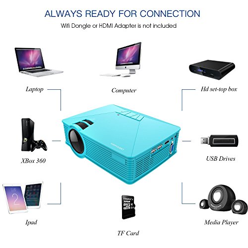 image for Mini Projector, DBPOWER GP15 50% Brighter Portable LCD Mini Video Proj