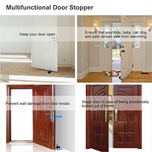 Door Stopper Zinc Alloy Kongfu Little Man with Non-Slip Rubber Base Safe Anti-Collision Door Stop for Bedroom Bath Exterior Interior Doors