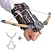 Assassin's Creed V Brown Arrow Hidden Blade Brotherhood Ezio Auditore Gauntlet Cosplay Replica Ubisoft Assassin's Creed Unity Wine + Assassin's Creed Necklace (with Bead necklace)