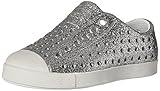 Native Kids Girls' Jefferson Bling Child-K Slip-On,Silver Bling Glitter/Shell White,C9 M US Little Kid