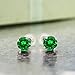 Gem Stone King 14K Gold Gemstone Birthstone Solitaire Stud Earrings | Round 6MM | Gold Earrings for Women