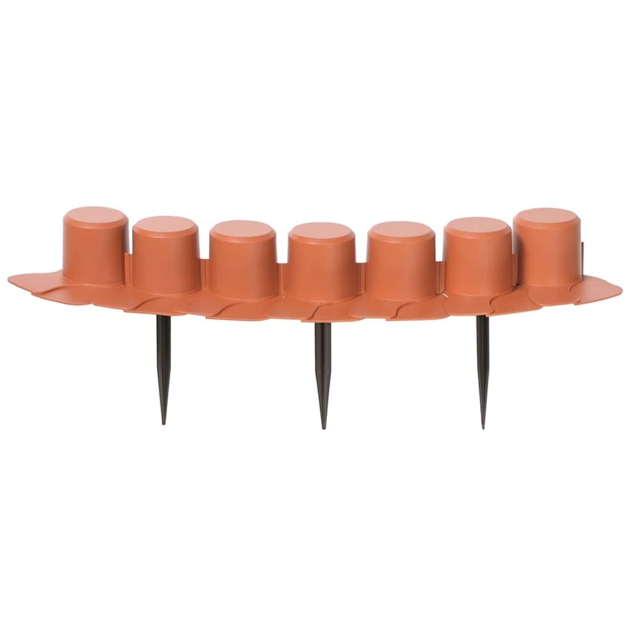 Prosper Plast IPAL7-R624 405 x 6 cm Garden Palisade - Terracotta